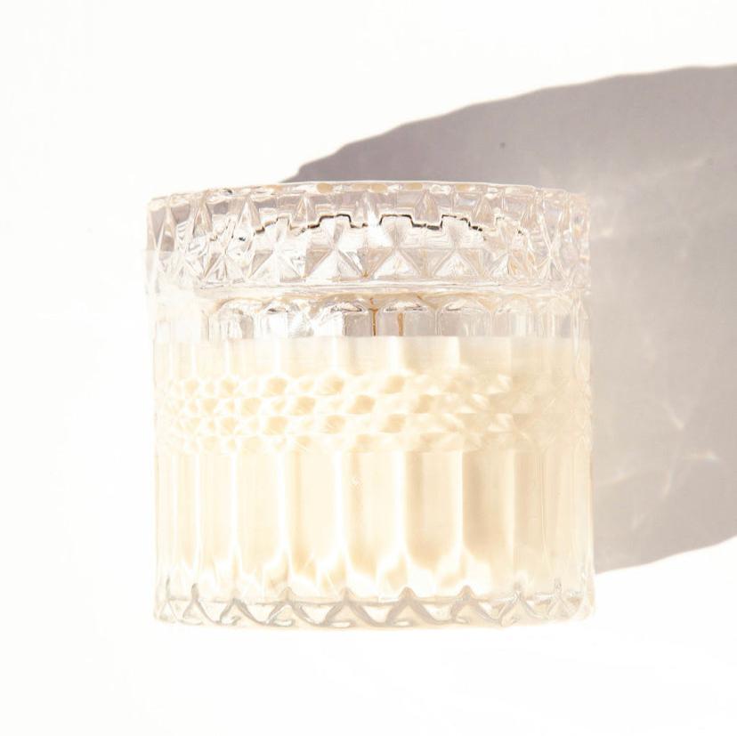 Large Vintage Crystal Candle